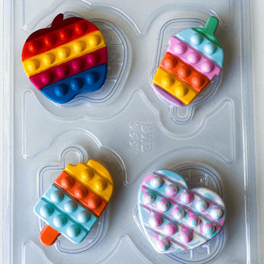 Forma De Chocolate - Forma Acetato Simples -  Pop It Divertido 2 - BWB3667